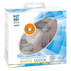 SVS H27/881 White 5000K Ver.2 +W5W - 020.0116.000