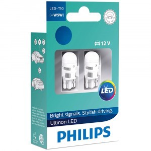 Светодиоды Philips W5W Ultinon LED - 11961ULW4X2 (4000K)