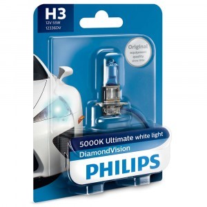 Галогеновые лампы Philips H3 DiamondVision - 12336DVB1 (карт. короб.)