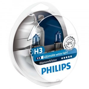 Комплект галогеновых ламп Philips H3 DiamondVision - 12336DVS2 (пласт. бокс)