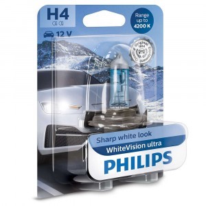 Галогеновая лампа Philips H4 WhiteVision Ultra - 12342WVUB1 (блистер)