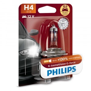 Галогеновые лампы Philips H4 X-tremeVision G-force (+130%) - 12342XVGB1 (блистер)