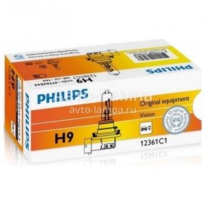Галогеновые лампы Philips H9 Standard Vision - 12361C1 (карт. короб.)