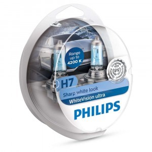 Галогеновые лампы Philips H7 WhiteVision Ultra - 12972WVUSM (пласт. бокс)