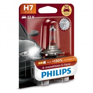 Галогеновые лампы Philips H7 X-tremeVision G-force (+130%) - 12972XVGB1 (блистер)