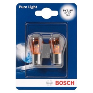 Комплект ламп накаливания Bosch PY21W Pure Light - 1 987 301 018 (блистер)