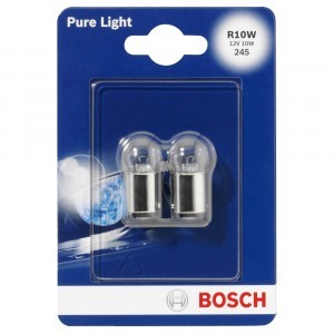 Комплект ламп накаливания Bosch R10W Pure Light - 1 987 301 019