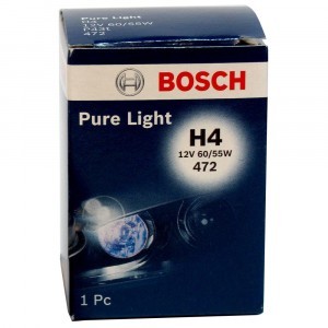 Галогеновые лампы Bosch H4 Pure Light - 1 987 302 041 (карт. короб.)