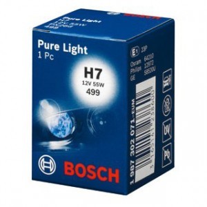 Галогеновые лампы Bosch H7 Pure Light - 1 987 302 071 (карт. короб.)