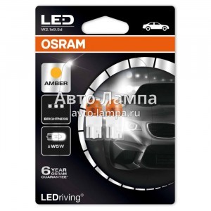 Светодиоды Osram W5W LEDriving Premium - 2855YE-02B (желтый)