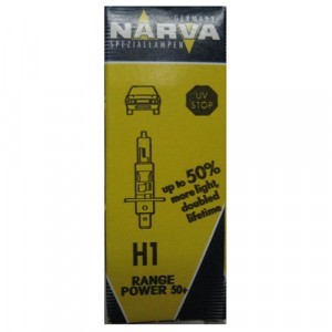 Галогеновые лампы Narva H1 Range Power 50+ - 483343000 (карт. короб.)