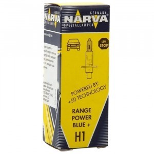 Галогеновые лампы Narva H1 Range Power Blue+ - 486303000 (карт. короб.)
