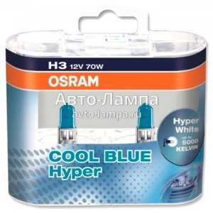 Галогеновые лампы Osram H3 Cool Blue Hyper Plus (+50%) - 62151CBH+