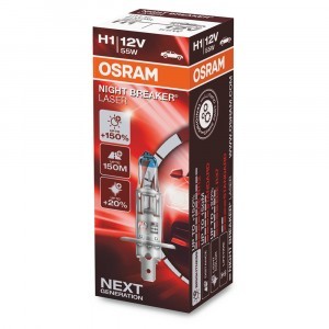 Галогеновые лампы Osram H1 Night Breaker Laser Next Generation - 64150NL (карт. короб.)