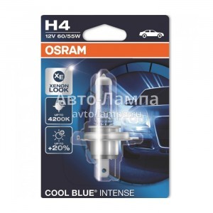 Галогеновые лампы Osram H4 Cool Blue Intense (+20%) - 64193CBI-01B (блистер)
