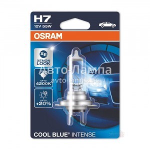 Галогеновая лампа Osram H7 Cool Blue Intense (+20%) - 64210CBI-01B (блистер)