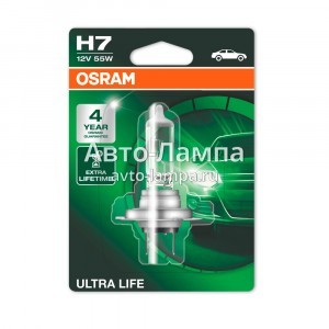 Галогеновые лампы Osram H7 Ultra Life - 64210ULT-01B (блистер)