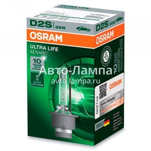 Штатная ксеноновая лампа Osram D2S Xenarc Ultra Life - 66240ULT (карт. короб.)