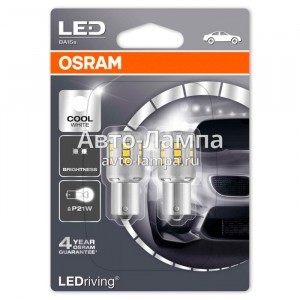 Светодиоды Osram P21W LEDriving Standard - 7456CW-02B (хол. белый)