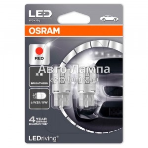 Светодиоды Osram W21/5W LEDriving Standard - 7715R-02B (красный)