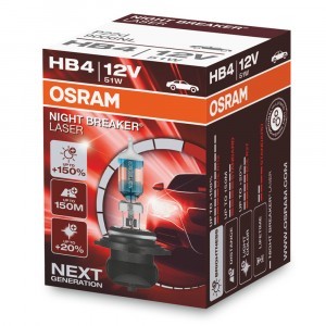 Галогеновые лампы Osram HB4 Night Breaker Laser Next Generation - 9006NL (карт. короб.)