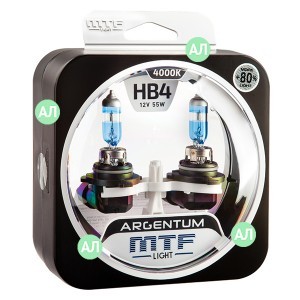 Комплект галогеновых ламп MTF-Light HB4 Argentum - H8A12B4