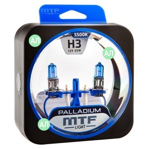 Комплект галогеновых ламп MTF-Light H3 Palladium - HPA1203