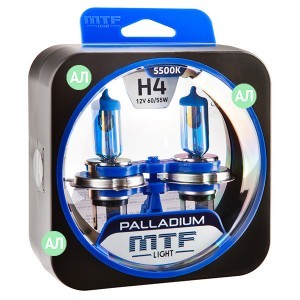 Комплект галогеновых ламп MTF-Light H4 Palladium - HPA1204