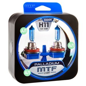 Комплект галогеновых ламп MTF-Light H11 Palladium - HPA1211