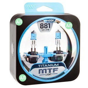 Комплект галогеновых ламп MTF-Light H27/881 Titanium - HTN1281