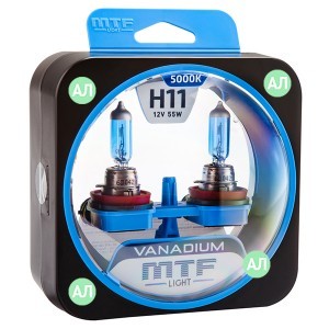 Комплект галогеновых ламп MTF-Light H11 Vanadium - HVN1211