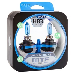 Комплект галогеновых ламп MTF-Light HB3 Vanadium - HVN12B3