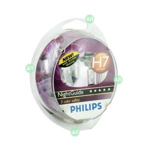 Галогеновые лампы Philips H7 NightGuide DoubleLife (+50%) - 12972NGDL