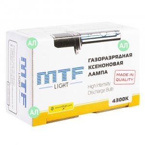 Нештатные ксеноновые лампы MTF-Light H3 Standard - XBH3K4 (4300K)