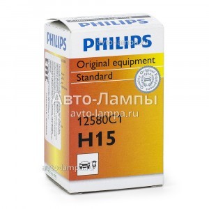 Галогеновая лампа Philips H15 Standard Vision - 12580C1