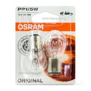 Галогеновые лампы Osram P21/5W Original Line - 7528-02B (блистер)