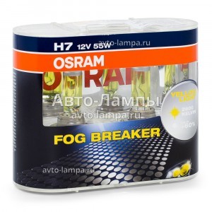 Галогеновые лампы Osram H7 Fog Breaker (+60%) - 62210FBR