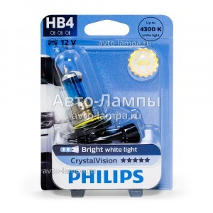 Галогеновые лампы Philips HB4 CrystalVision - 9006CVB1