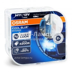 Галогеновые лампы Osram H11 Cool Blue Intense (+20%) - 64211CBI-HCB (пласт. бокс)