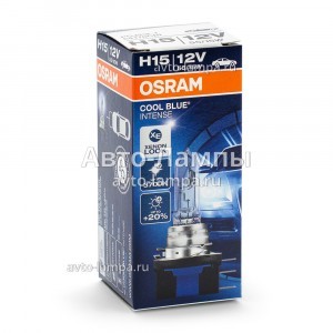 Галогеновые лампы Osram H15 Cool Blue Intense (+20%) - 64176CBI (карт. короб.)
