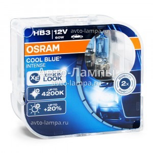 Галогеновые лампы Osram HB3 Cool Blue Intense (+20%) - 9005CBI-HCB