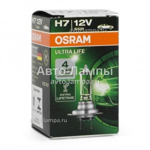 Галогеновые лампы Osram H7 Ultra Life - 64210ULT (карт. короб.)