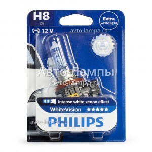 Галогеновая лампа Philips H8 WhiteVision - 12360WHVB1