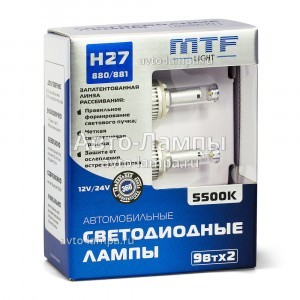 Комплект светодиодных ламп MTF-Light H27/880/H27/881 LED FOG - FL27H55K (5500K)