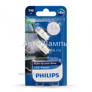 Светодиоды Philips W5W Vision LED - 127914000KB2 (тепл. белый)
