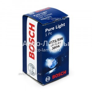 Галогеновые лампы Bosch W21/5W Pure Light - 1 987 302 252