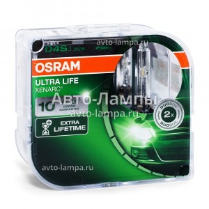 Штатные ксеноновые лампы Osram D4S Xenarc Ultra Life - 66440ULT-HCB (пласт. бокс)