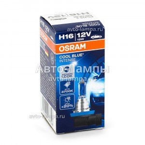 Галогеновые лампы Osram H16 Cool Blue Intense (+20%) - 64219CBI (карт. короб.)