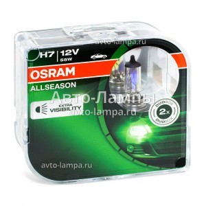 Комплект галогеновых ламп Osram H7 AllSeason - 64210ALL-HCB (пласт. бокс)