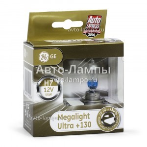 Комплект галогеновых ламп General Electric H7 Megalight Ultra +130% - 58520XNU-93039912 (карт. короб.)